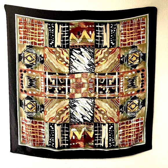 Italian 100% Silk Square Shawl/Scarf (53" X 53") - Picture 1 of 14
